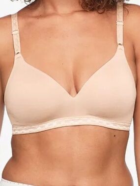 Warner's Cloud 9 Super Soft Wireless Lightly Lined Comfort Bra 1269 - Sandshell
